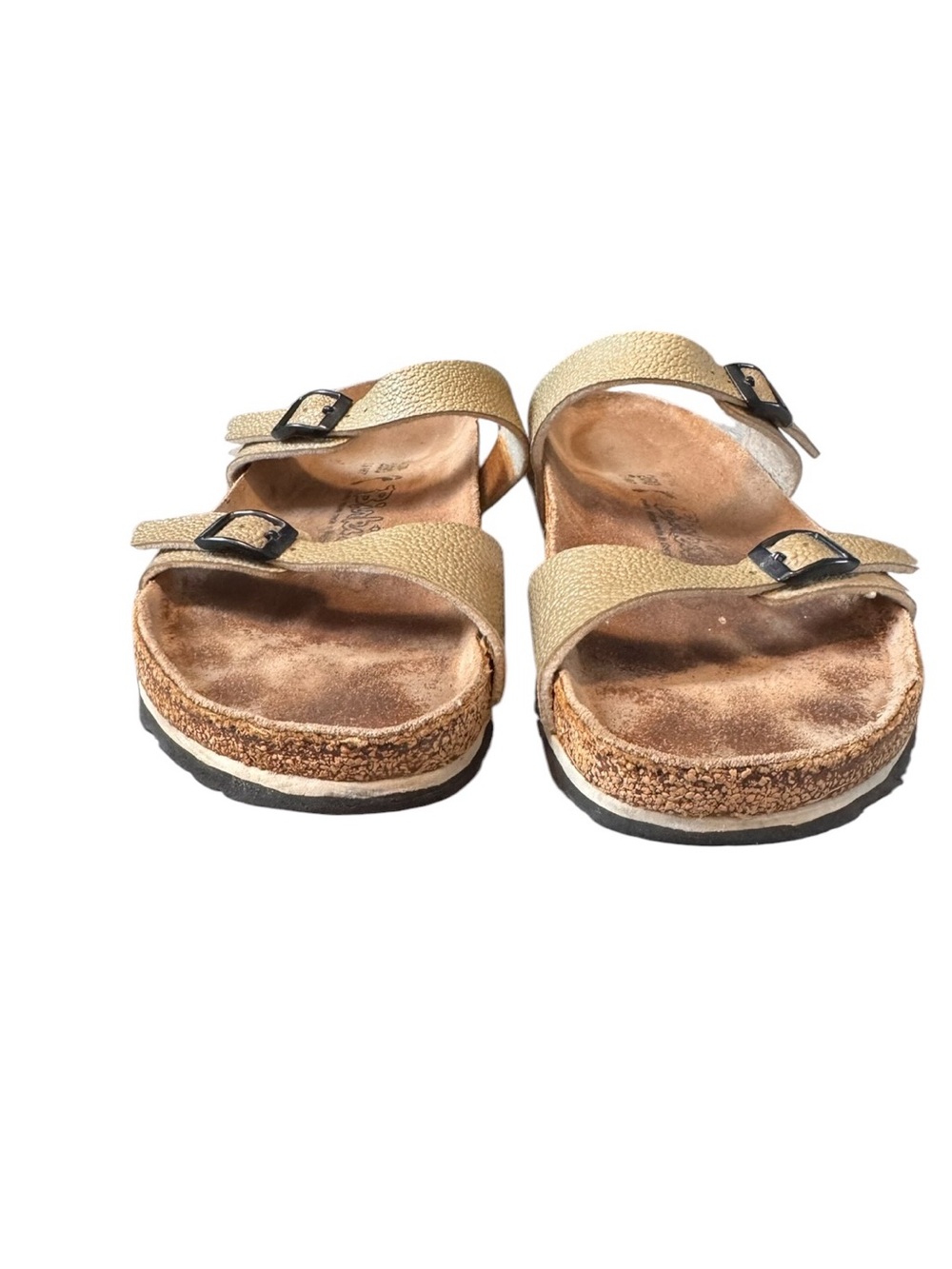 Birkenstock Birki’s Florida Sandals Gold Birko-Flor 3 Strap EU 40 US 9 Regular - Picture 9 of 11